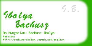 ibolya bachusz business card